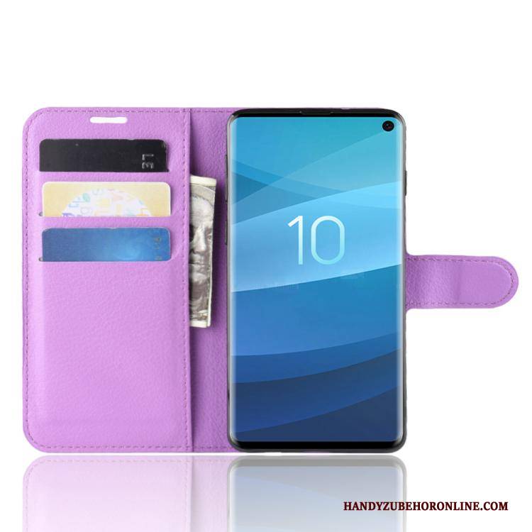 Hülle Samsung Galaxy S10+ Schutz Karte Business, Case Samsung Galaxy S10+ Lederhülle Schwarz Handyhüllen