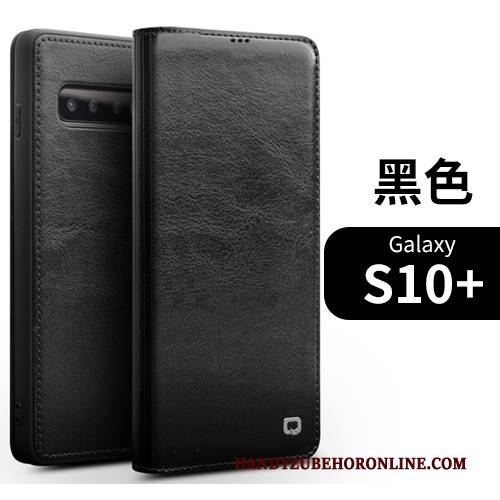 Hülle Samsung Galaxy S10+ Schutz Karte High-end, Case Samsung Galaxy S10+ Taschen Business Handyhüllen