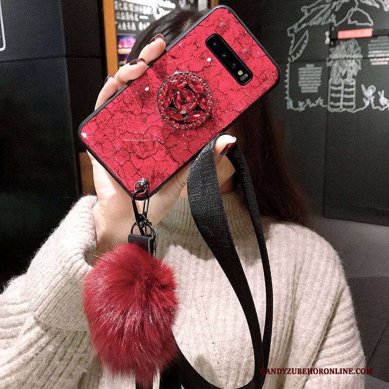 Hülle Samsung Galaxy S10 Schutz Netto Rot Trendmarke, Case Samsung Galaxy S10 Weiche Super Anti-sturz