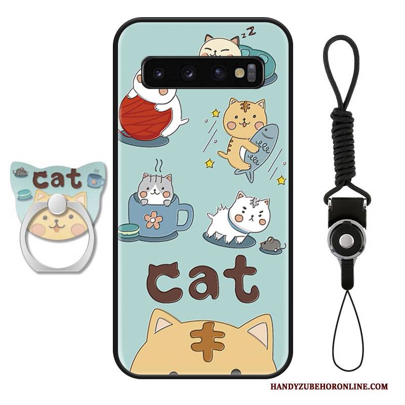 Hülle Samsung Galaxy S10+ Schutz Trendmarke Liebhaber, Case Samsung Galaxy S10+ Karikatur Netto Rot Persönlichkeit