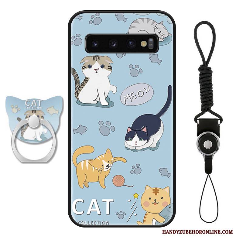 Hülle Samsung Galaxy S10+ Schutz Trendmarke Liebhaber, Case Samsung Galaxy S10+ Karikatur Netto Rot Persönlichkeit