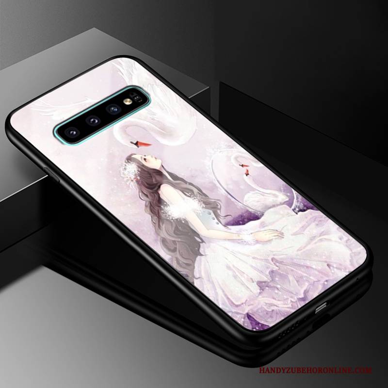 Hülle Samsung Galaxy S10 Silikon Anti-sturz Schwer, Case Samsung Galaxy S10 Taschen Glas Handyhüllen