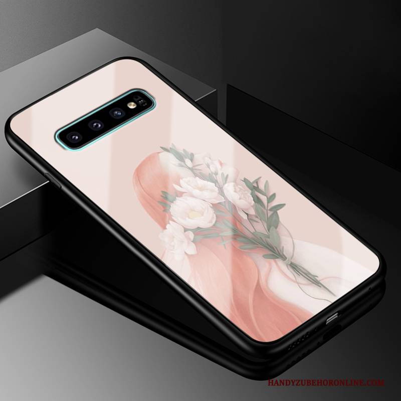 Hülle Samsung Galaxy S10 Silikon Anti-sturz Schwer, Case Samsung Galaxy S10 Taschen Glas Handyhüllen