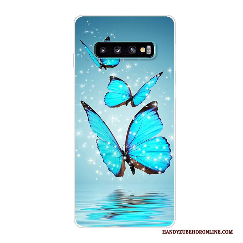 Hülle Samsung Galaxy S10 Silikon Handyhüllen Blau, Case Samsung Galaxy S10 Karikatur