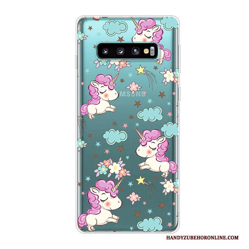 Hülle Samsung Galaxy S10 Silikon Handyhüllen Blau, Case Samsung Galaxy S10 Karikatur