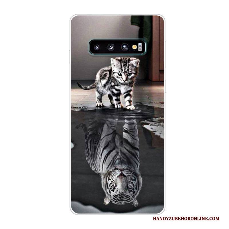 Hülle Samsung Galaxy S10 Silikon Handyhüllen Blau, Case Samsung Galaxy S10 Karikatur