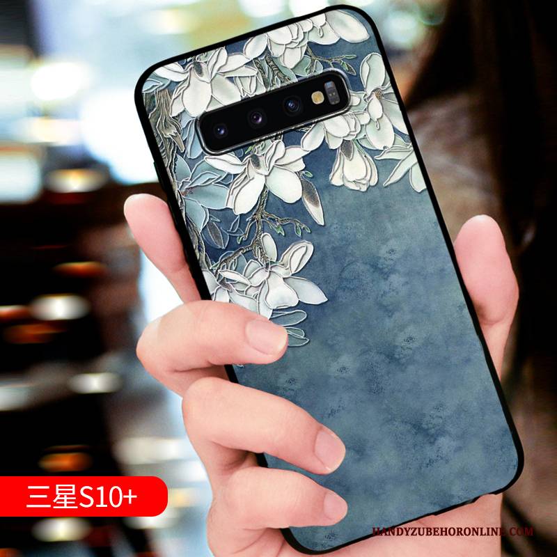 Hülle Samsung Galaxy S10+ Silikon Handyhüllen Persönlichkeit, Case Samsung Galaxy S10+ Taschen Netto Rot Neu