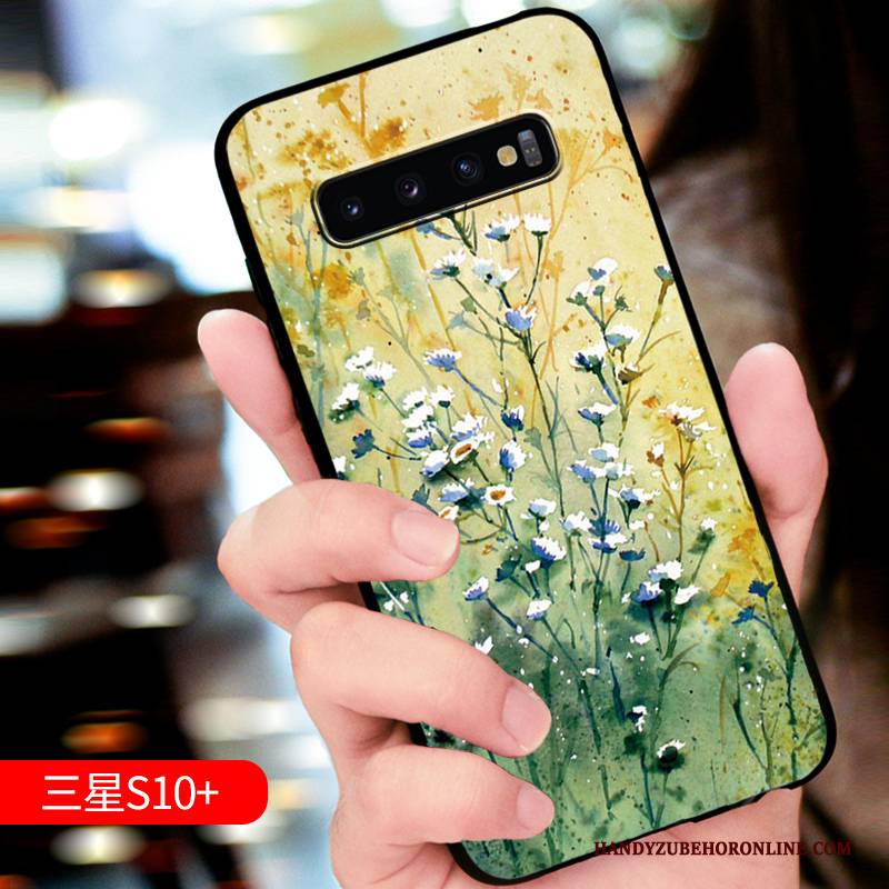 Hülle Samsung Galaxy S10+ Silikon Handyhüllen Persönlichkeit, Case Samsung Galaxy S10+ Taschen Netto Rot Neu