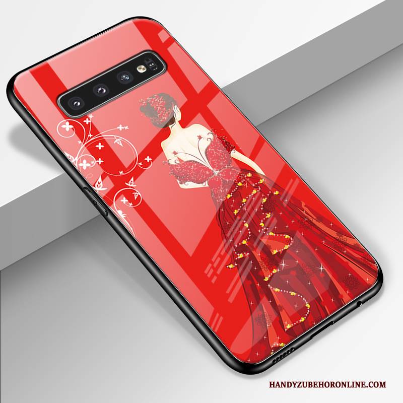 Hülle Samsung Galaxy S10 Silikon Schwer Trend, Case Samsung Galaxy S10 Schutz Garn Schwarz