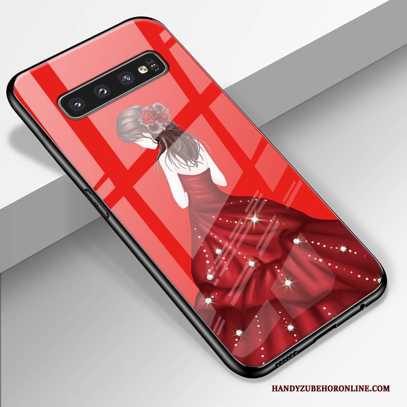 Hülle Samsung Galaxy S10 Silikon Schwer Trend, Case Samsung Galaxy S10 Schutz Garn Schwarz