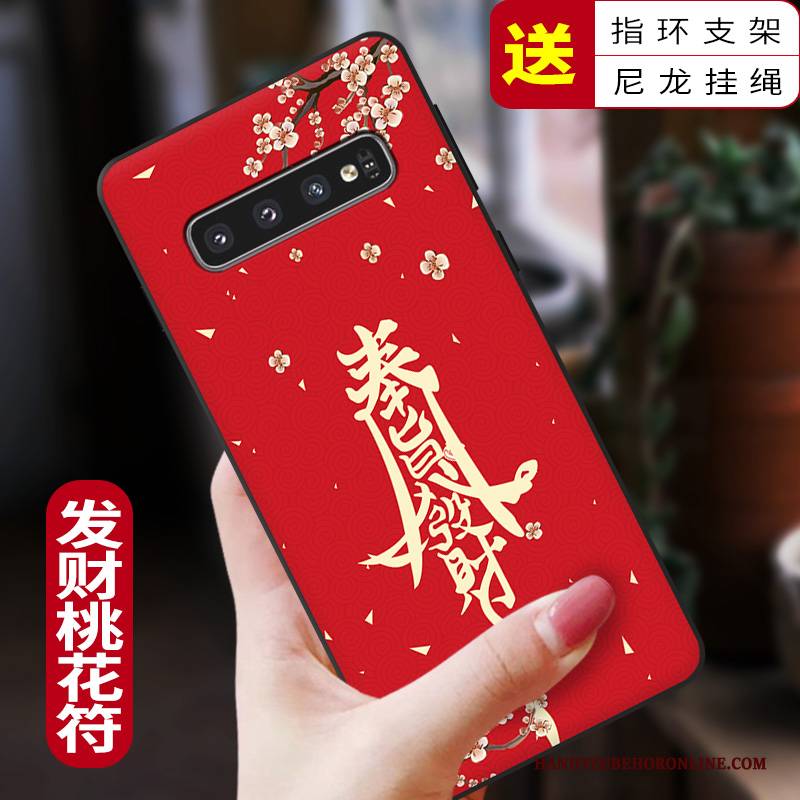 Hülle Samsung Galaxy S10+ Taschen Anti-sturz Neu, Case Samsung Galaxy S10+ Silikon Handyhüllen Rot