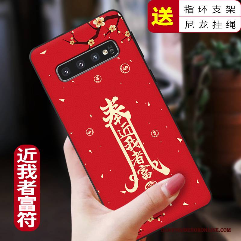 Hülle Samsung Galaxy S10+ Taschen Anti-sturz Neu, Case Samsung Galaxy S10+ Silikon Handyhüllen Rot