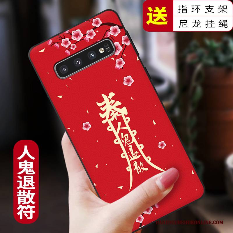 Hülle Samsung Galaxy S10+ Taschen Anti-sturz Neu, Case Samsung Galaxy S10+ Silikon Handyhüllen Rot