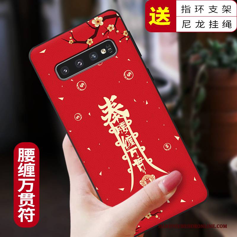 Hülle Samsung Galaxy S10+ Taschen Anti-sturz Neu, Case Samsung Galaxy S10+ Silikon Handyhüllen Rot