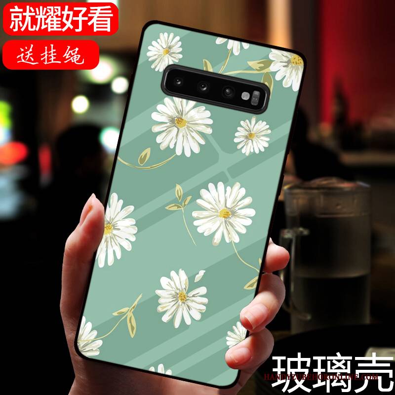 Hülle Samsung Galaxy S10 Taschen Frisch Spiegel, Case Samsung Galaxy S10 Handyhüllen Grün