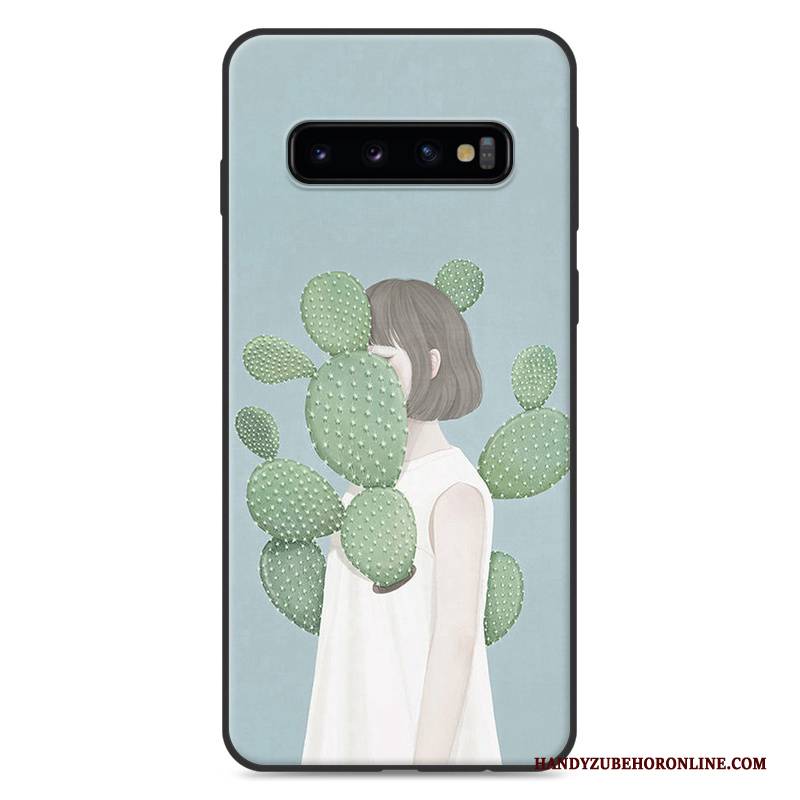 Hülle Samsung Galaxy S10+ Taschen Handyhüllen Kunst, Case Samsung Galaxy S10+ Silikon Hängende Verzierungen Blau