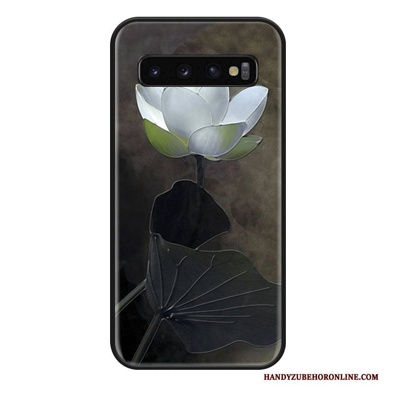 Hülle Samsung Galaxy S10 Taschen Hängende Verzierungen Handyhüllen, Case Samsung Galaxy S10 Silikon Liebhaber Weiß