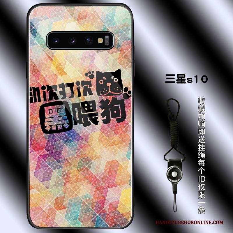 Hülle Samsung Galaxy S10 Taschen Persönlichkeit Netto Rot, Case Samsung Galaxy S10 Silikon Einfach Trend