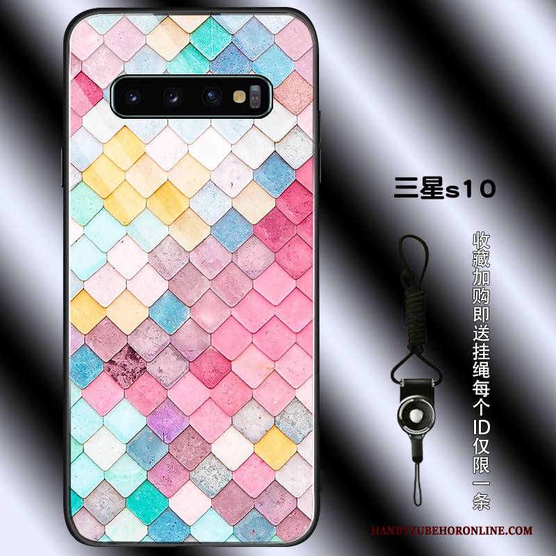 Hülle Samsung Galaxy S10 Taschen Persönlichkeit Netto Rot, Case Samsung Galaxy S10 Silikon Einfach Trend