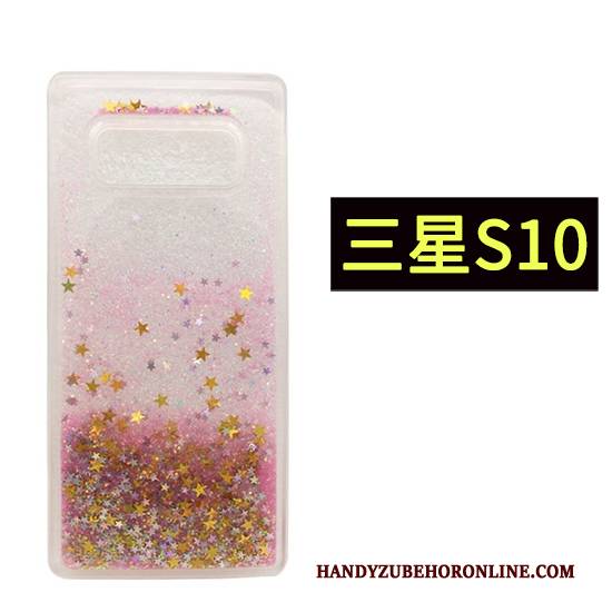 Hülle Samsung Galaxy S10 Treibsand Pulver, Case Samsung Galaxy S10 Grün Handyhüllen