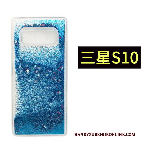 Hülle Samsung Galaxy S10 Treibsand Pulver, Case Samsung Galaxy S10 Grün Handyhüllen