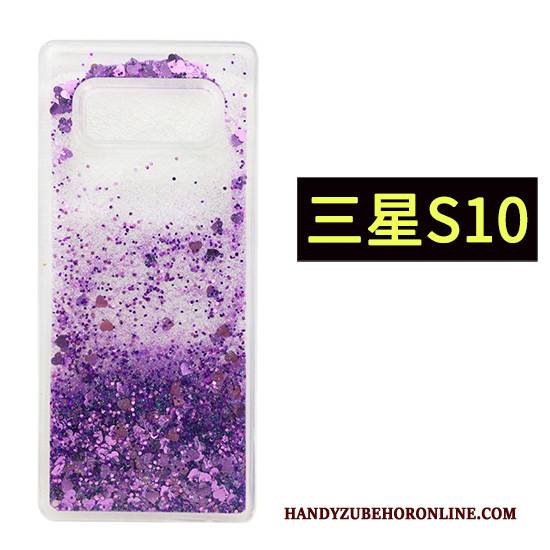 Hülle Samsung Galaxy S10 Treibsand Pulver, Case Samsung Galaxy S10 Grün Handyhüllen