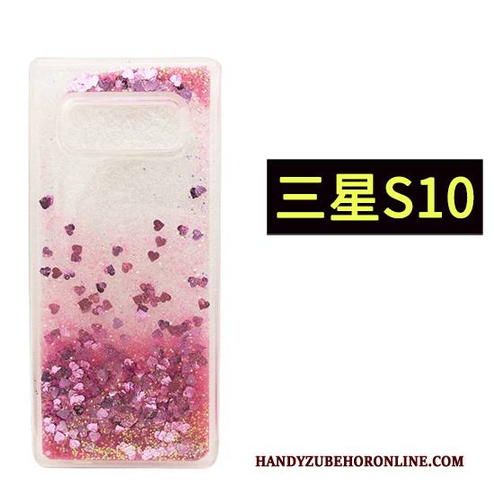 Hülle Samsung Galaxy S10 Treibsand Pulver, Case Samsung Galaxy S10 Grün Handyhüllen