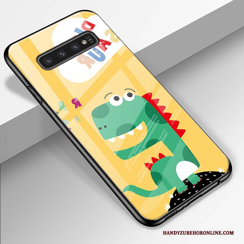 Hülle Samsung Galaxy S10+ Weiche Gelb Nette, Case Samsung Galaxy S10+ Kreativ Mini Handyhüllen