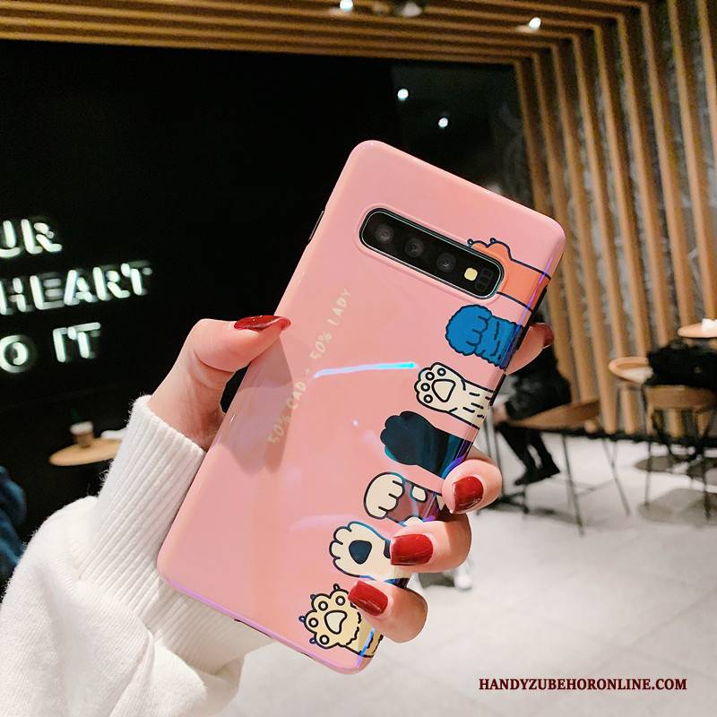 Hülle Samsung Galaxy S10 Weiche Liebhaber Handyhüllen, Case Samsung Galaxy S10 Silikon Katzen Pulver