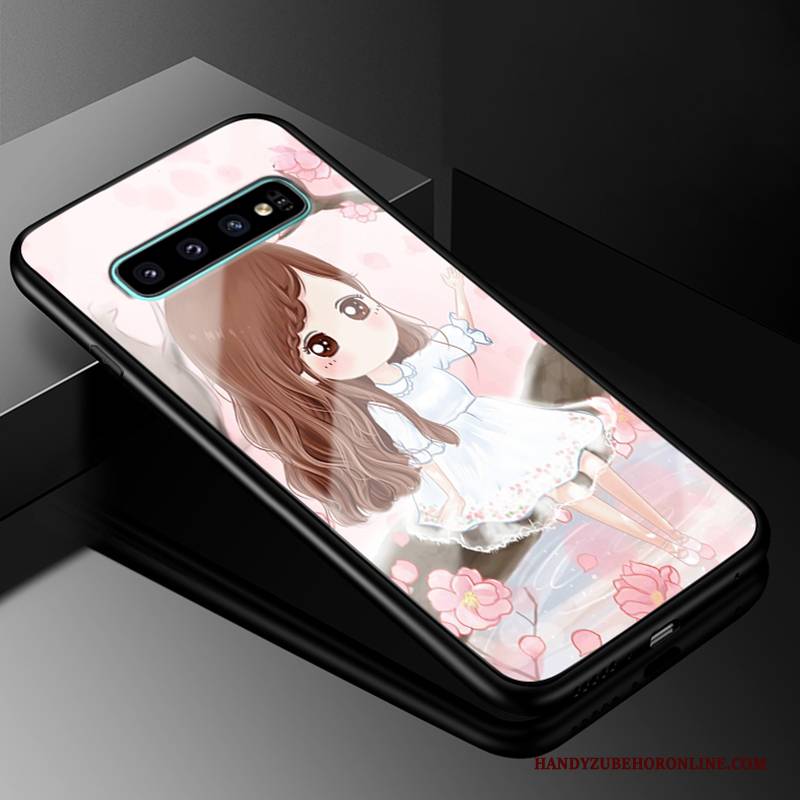 Hülle Samsung Galaxy S10 Weiche Persönlichkeit Rot, Case Samsung Galaxy S10 Silikon Glas Handyhüllen