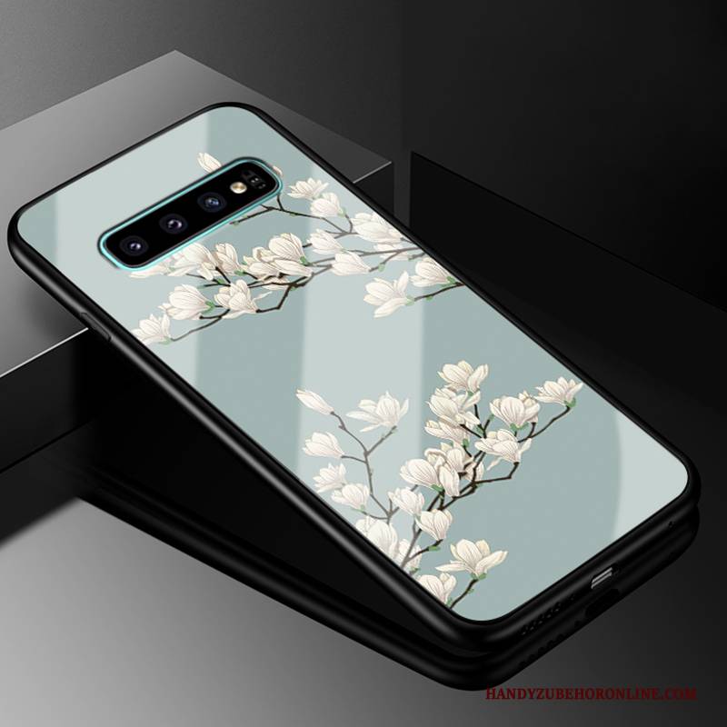 Hülle Samsung Galaxy S10 Weiche Persönlichkeit Rot, Case Samsung Galaxy S10 Silikon Glas Handyhüllen