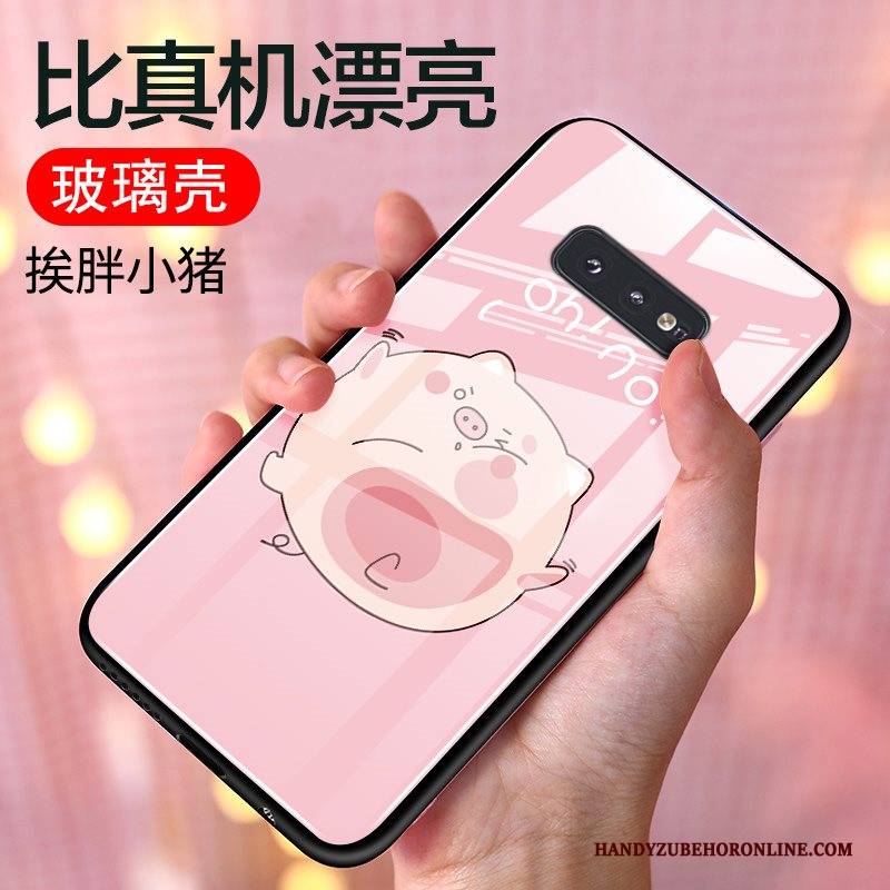 Hülle Samsung Galaxy S10e Karikatur High-end Anti-sturz, Case Samsung Galaxy S10e Gehärtetes Glas Blau