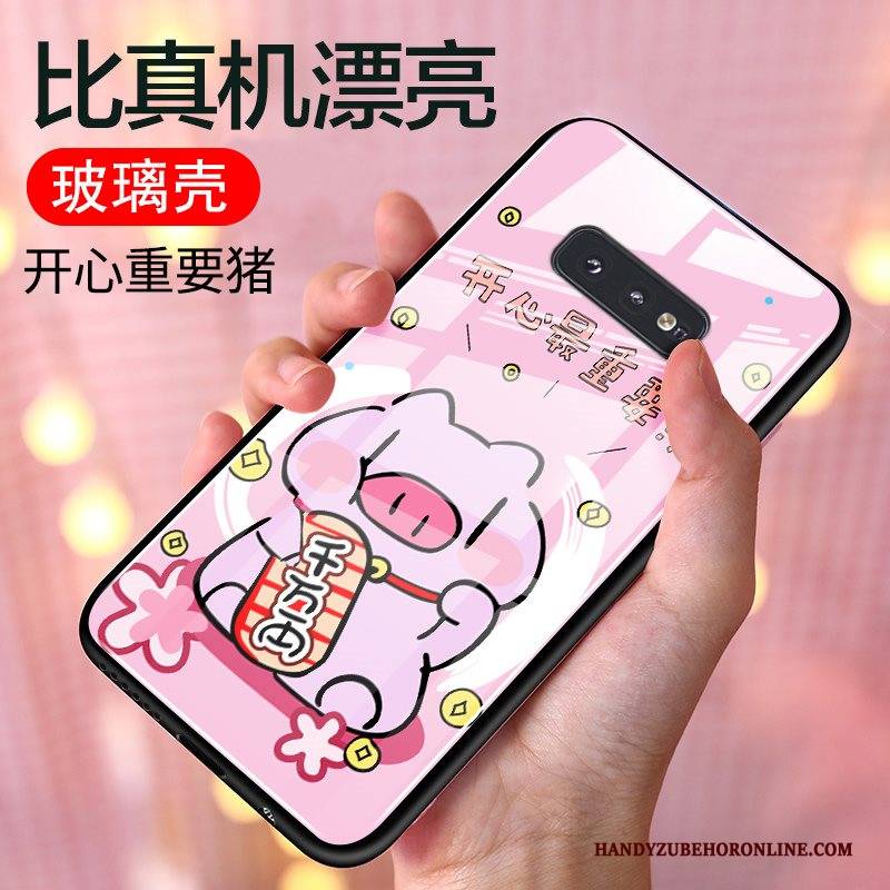 Hülle Samsung Galaxy S10e Karikatur High-end Anti-sturz, Case Samsung Galaxy S10e Gehärtetes Glas Blau