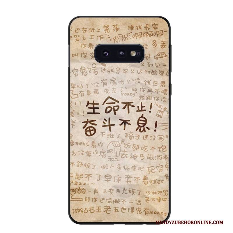 Hülle Samsung Galaxy S10e Karikatur Kunst Gelb, Case Samsung Galaxy S10e Schutz Trend Handyhüllen