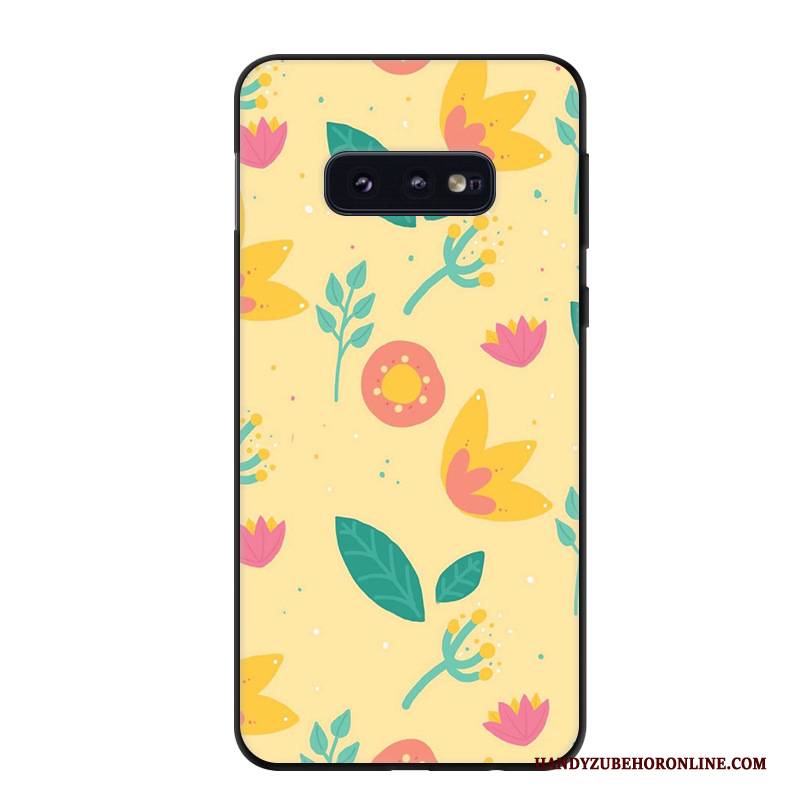 Hülle Samsung Galaxy S10e Karikatur Kunst Gelb, Case Samsung Galaxy S10e Schutz Trend Handyhüllen