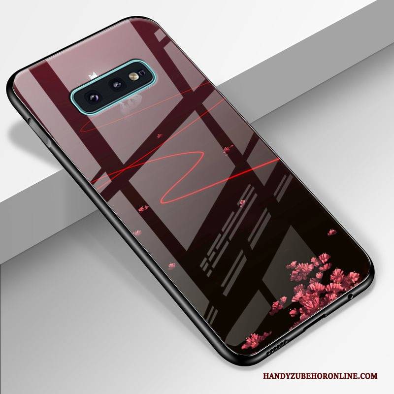 Hülle Samsung Galaxy S10e Karikatur Sternenhimmel Dunkelblau, Case Samsung Galaxy S10e Kreativ High-end Gehärtetes Glas