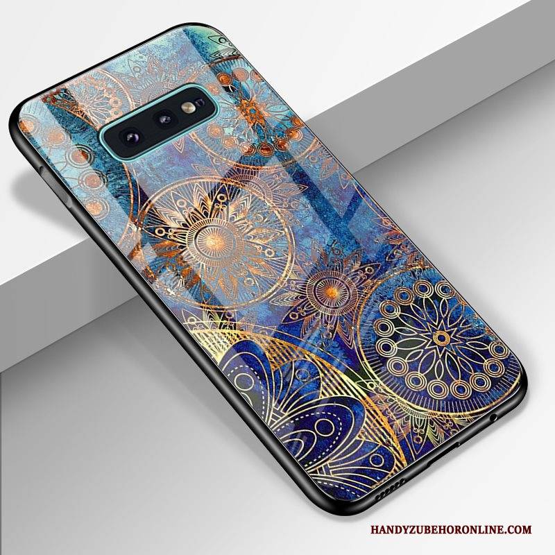 Hülle Samsung Galaxy S10e Karikatur Sternenhimmel Dunkelblau, Case Samsung Galaxy S10e Kreativ High-end Gehärtetes Glas