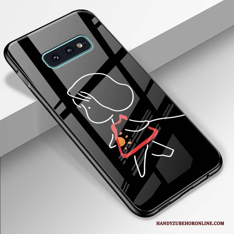 Hülle Samsung Galaxy S10e Karikatur Sternenhimmel Dunkelblau, Case Samsung Galaxy S10e Kreativ High-end Gehärtetes Glas