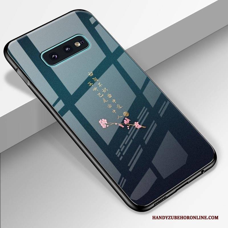 Hülle Samsung Galaxy S10e Karikatur Sternenhimmel Dunkelblau, Case Samsung Galaxy S10e Kreativ High-end Gehärtetes Glas