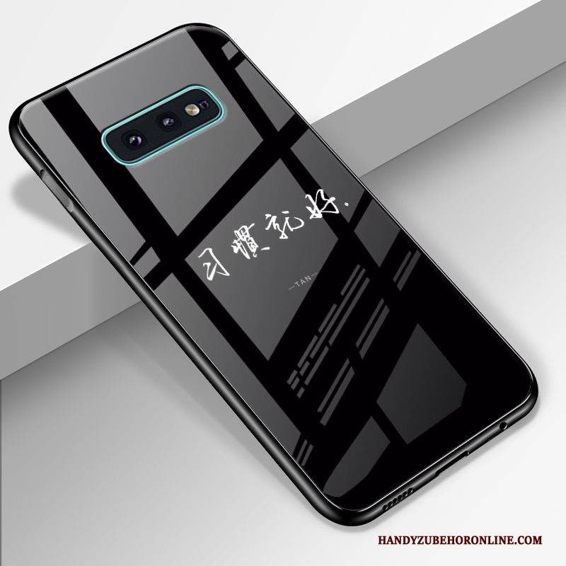 Hülle Samsung Galaxy S10e Karikatur Sternenhimmel Dunkelblau, Case Samsung Galaxy S10e Kreativ High-end Gehärtetes Glas