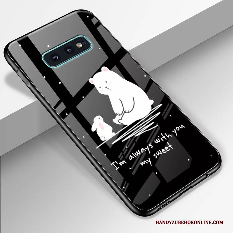 Hülle Samsung Galaxy S10e Karikatur Sternenhimmel Dunkelblau, Case Samsung Galaxy S10e Kreativ High-end Gehärtetes Glas