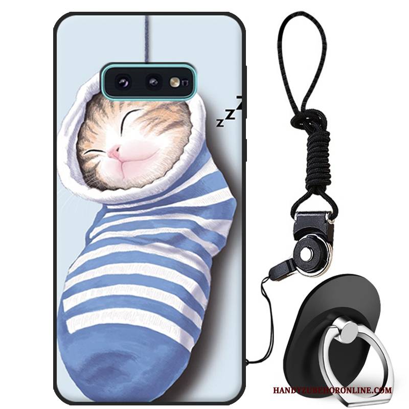 Hülle Samsung Galaxy S10e Karikatur Weiß Handyhüllen, Case Samsung Galaxy S10e Weiche Anti-sturz Nette