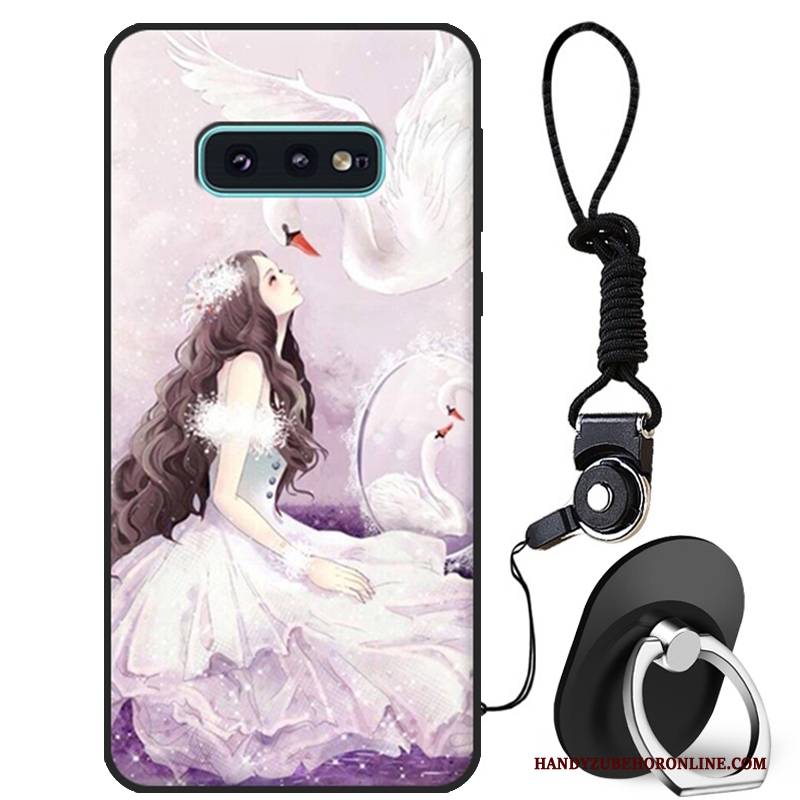 Hülle Samsung Galaxy S10e Karikatur Weiß Handyhüllen, Case Samsung Galaxy S10e Weiche Anti-sturz Nette