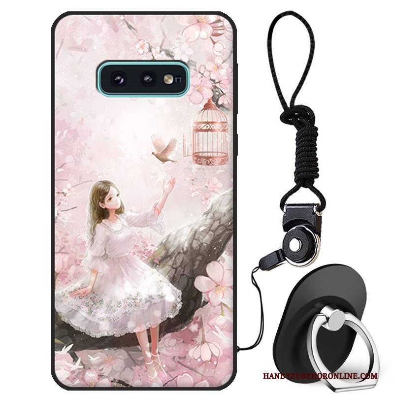 Hülle Samsung Galaxy S10e Karikatur Weiß Handyhüllen, Case Samsung Galaxy S10e Weiche Anti-sturz Nette