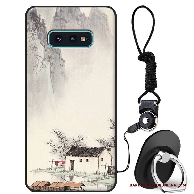 Hülle Samsung Galaxy S10e Karikatur Weiß Handyhüllen, Case Samsung Galaxy S10e Weiche Anti-sturz Nette