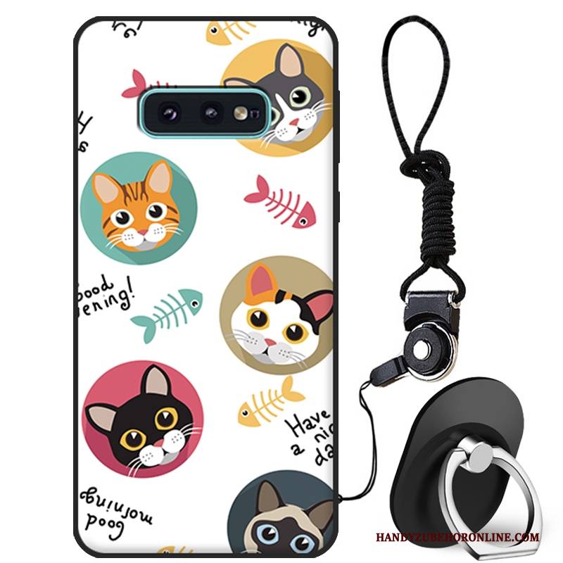 Hülle Samsung Galaxy S10e Karikatur Weiß Handyhüllen, Case Samsung Galaxy S10e Weiche Anti-sturz Nette