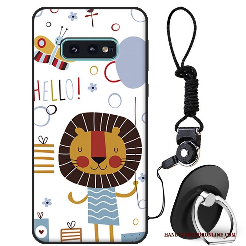 Hülle Samsung Galaxy S10e Karikatur Weiß Handyhüllen, Case Samsung Galaxy S10e Weiche Anti-sturz Nette