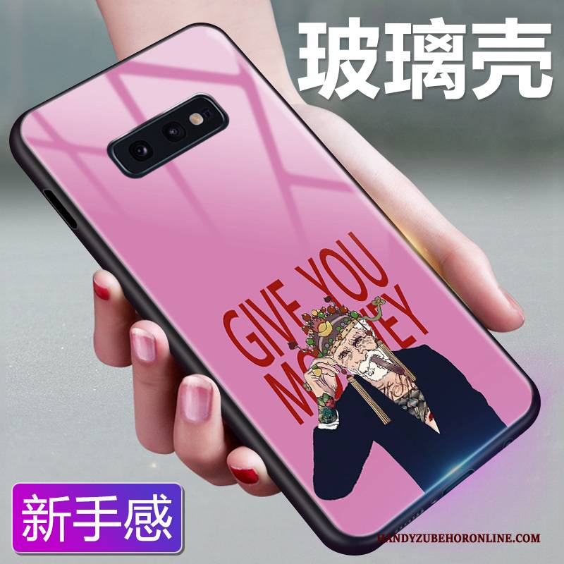 Hülle Samsung Galaxy S10e Kreativ Handyhüllen Glas, Case Samsung Galaxy S10e Schutz Trend Rot