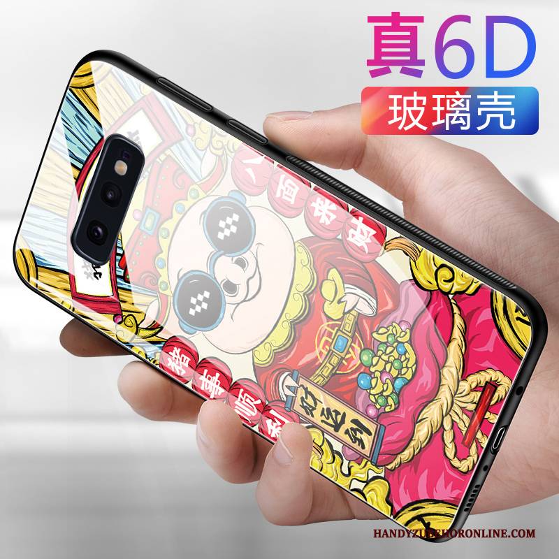 Hülle Samsung Galaxy S10e Kreativ Rot Handyhüllen, Case Samsung Galaxy S10e Karikatur Persönlichkeit Anti-sturz