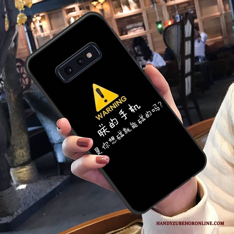 Hülle Samsung Galaxy S10e Kreativ Schwarz Liebhaber, Case Samsung Galaxy S10e Karikatur Persönlichkeit Handyhüllen